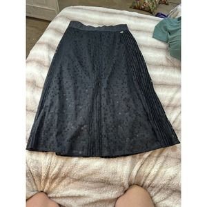 Armani Exchange Double Layered Semi See Through Maxi Skirt Sz 10 EUC Black